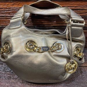 Michael Kors Gold Purse Handbag great shape
